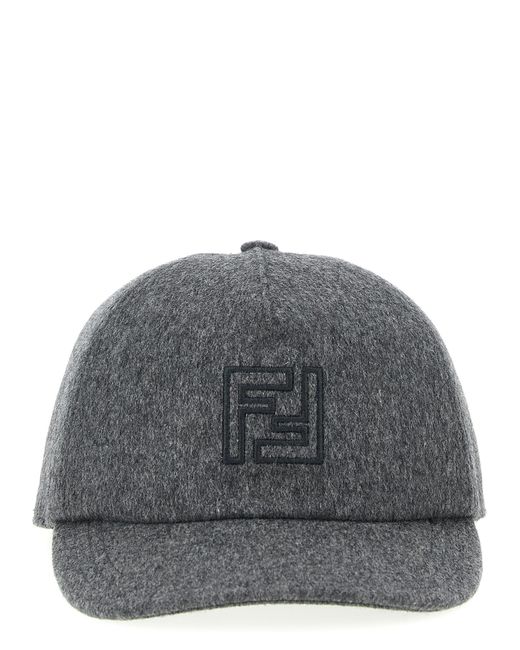 Fendi Gray Wool And Cashmere Hat Hats for men