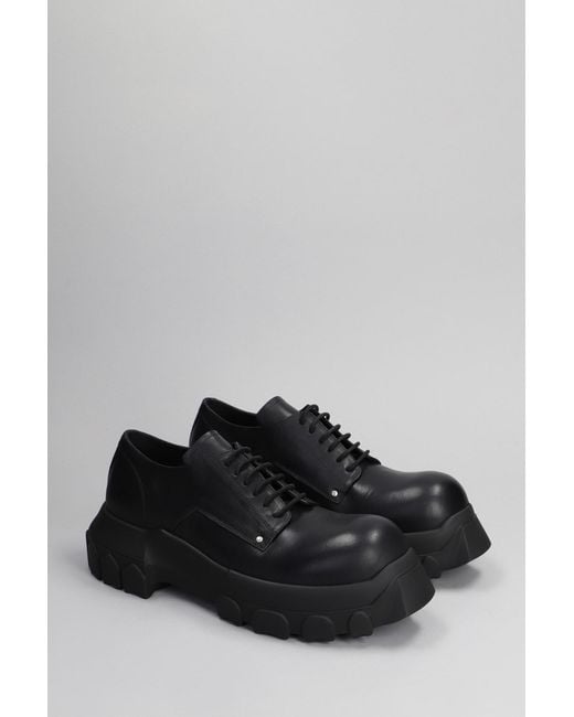 Rick Owens Gray Lace Up Bozo Tractor Lace Up Shoes for men