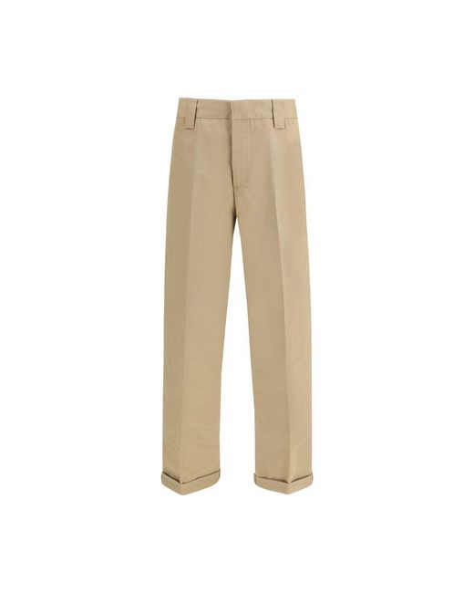 Golden Goose Deluxe Brand Natural Beige Cotton Chino Pants for men