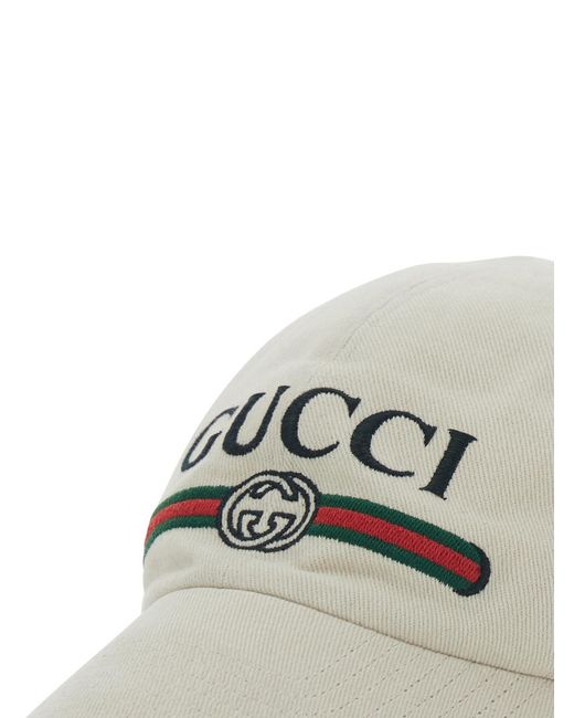 Gucci White Hat Cotton for men
