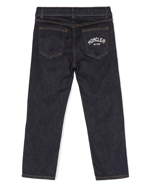 Moncler Blue Enfant Jeans Cotton; Elastane for men