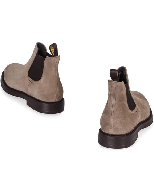 Doucal's Brown Chelsea Boots Suede, Leather for men