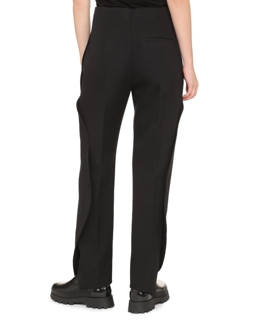 Bottega Veneta Black Pleated Front Tailored Trousers