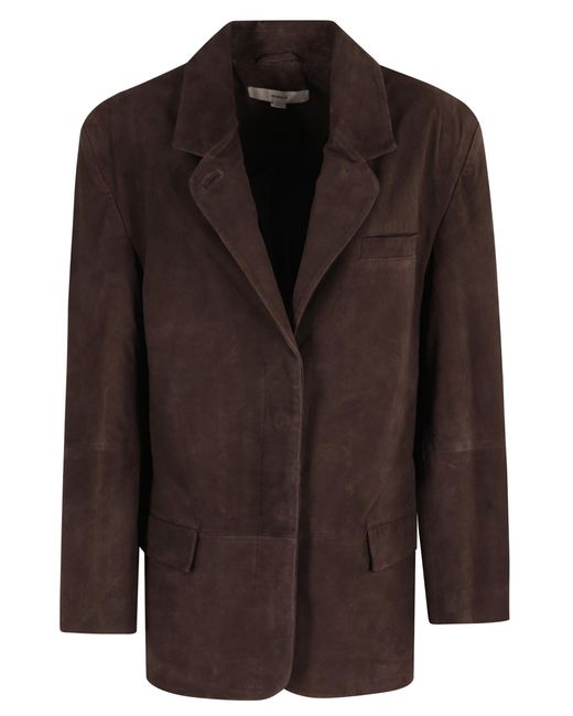 REMAIN Birger Christensen Brown Oversized Suede Blazer