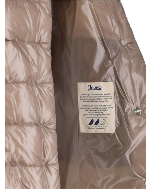 Herno Amelia Down Jacket in Natural | Lyst UK