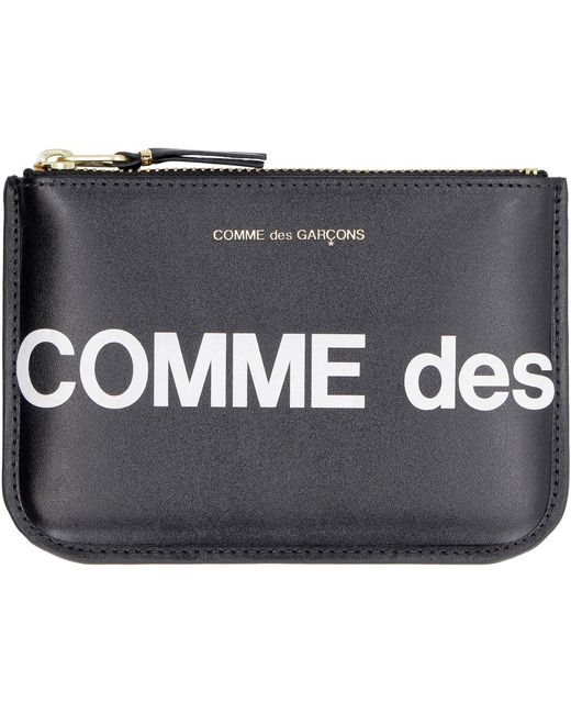 Comme des Garçons Black Leather Pouch With Logo Detail, Cow Hide Wallets & Cardholders for men