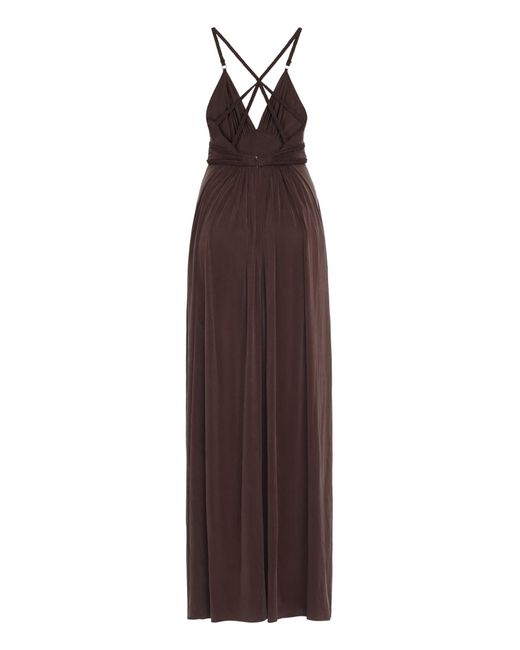 Elisabetta Franchi Purple Red Carpet Brown Dress