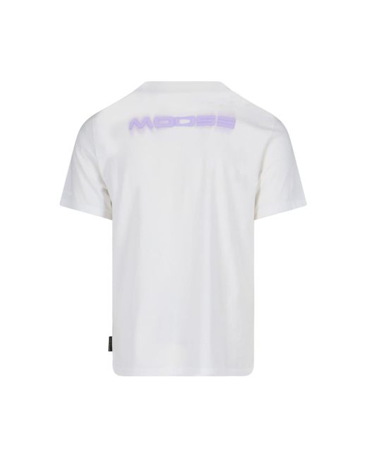 Moose Knuckles White Maxi Print T-shirt for men