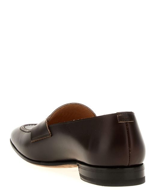 Lidfort Brown Leather Loafers for men
