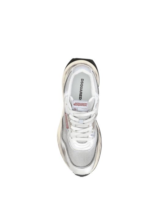DSquared² White Sneakers Sprinter Calf Leather (Bos Taurus) Trainers for men