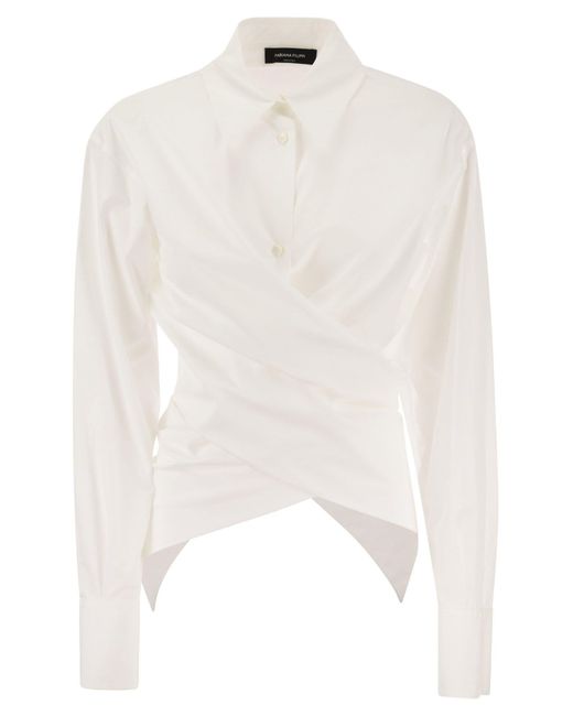 Fabiana Filippi White Cropped Shirt