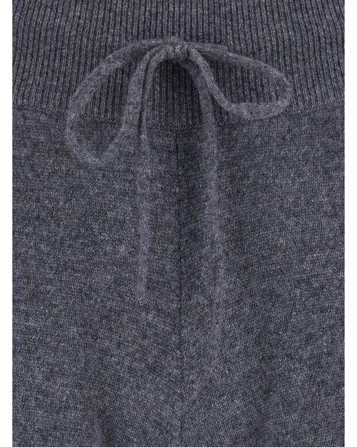 Lisa Yang Blue Trousers Sofi Cashmere Knitted
