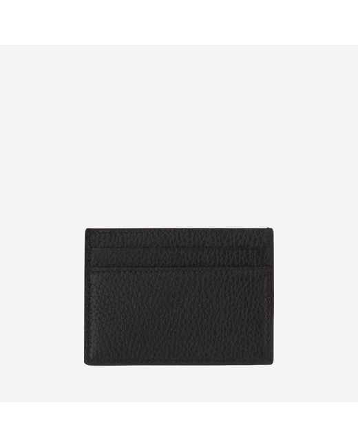 Gucci Black Leather Card Holder With Logo Wallets & Cardholders for men