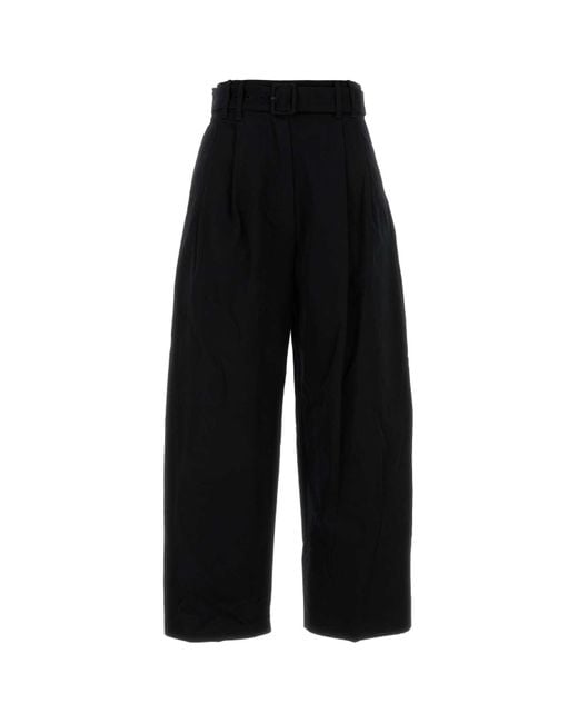 Max Mara Black Cotton Dina Pant