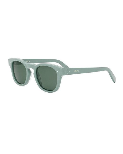 Céline Green Sunglasses Browline Full Rim, Shiny Lime Transparent Frame And Lens Cl40233I93N for men