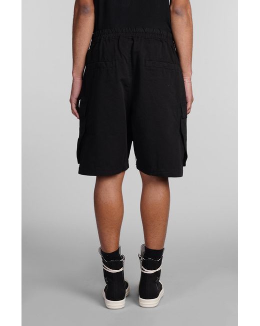 Rick Owens Black Cargobela Shorts Shorts for men