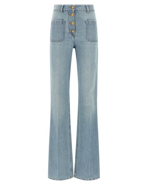 Valentino Garavani Blue High Waist Jeans Cotton