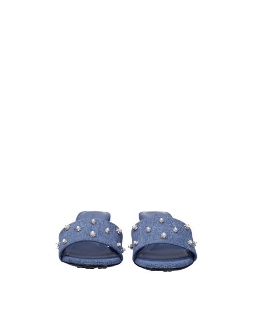 Givenchy Blue Fabric Flat Sandals