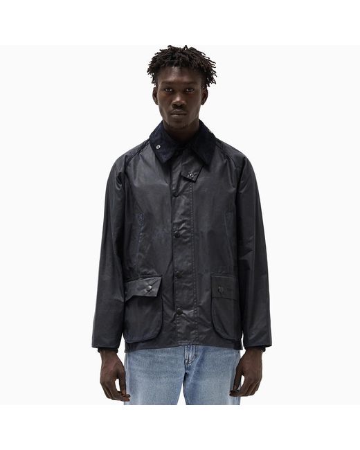 Barbour Cotton Bedale Wax Jacket in Navy (Blue) for Men | Lyst
