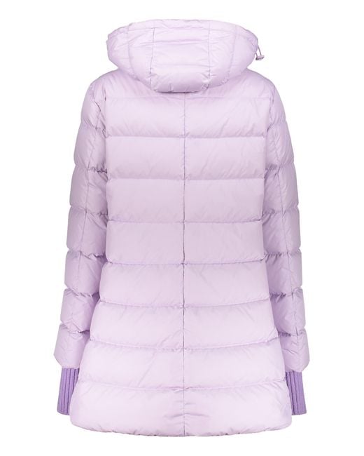 Herno Purple Hooded Full-Zip Down Jacket
