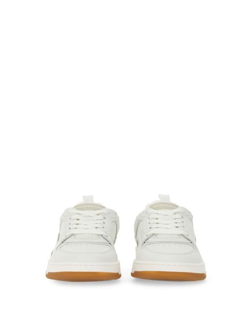 Woolrich White Leather Sneaker