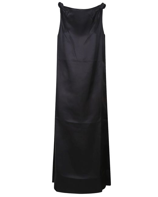 Loulou de Saison Black Moun Draped Sleeveless Dress