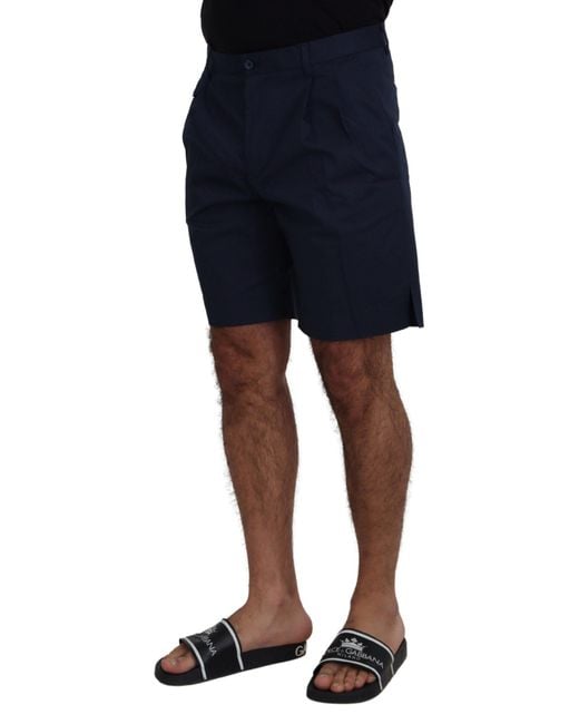 Dolce & Gabbana Blue Classic Shorts Cotton for men