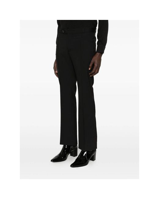 Ernest W. Baker Black Pressed-Crease Flared Trousers for men