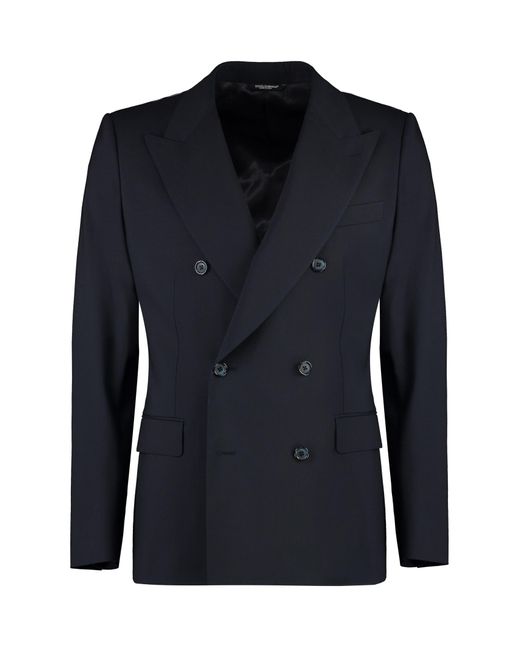 Dolce & Gabbana Blue Virgin Wool Two-piece Suit for men