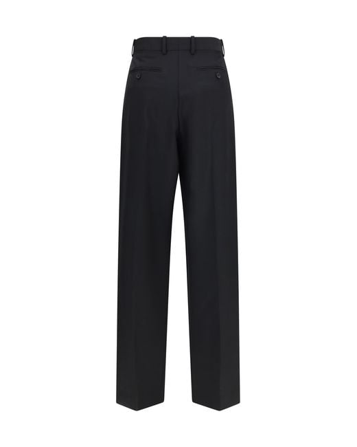 Givenchy Black Double-Pleat Pants Wool And Mohair Ovis Aries