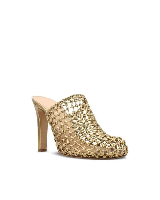 Ferragamo Metallic High-Heeled Mules