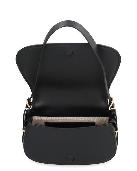 MICHAEL Michael Kors Black Leather Crossbody Bag Lydia Cow Hide Shoulder