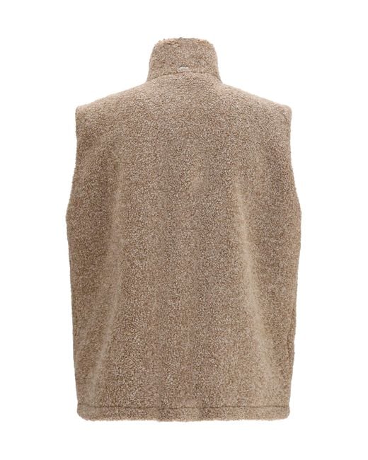 Herno Brown Sleeveless Vest Polyester Blazers E Vests for men