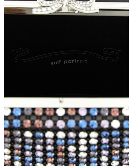 Self-Portrait Blue Polyester Handbag