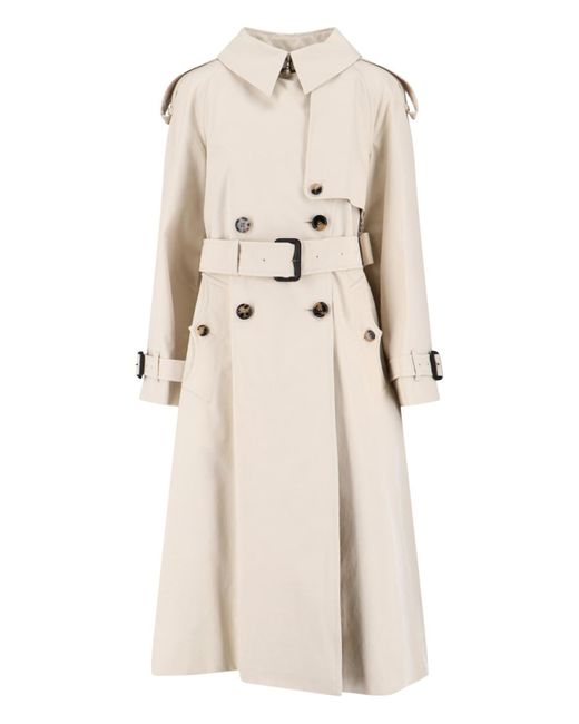 Burberry Natural Fitzrovia Double-Breasted Trench Coat