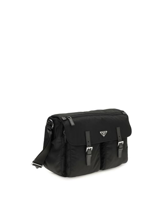 Prada Black Re-Nylon Shoulder Bag Polyamide for men