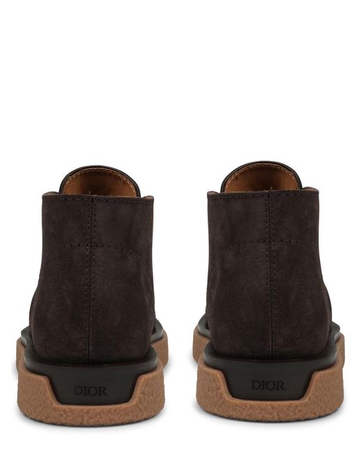 Dior Brown Boots Suede Leather for men