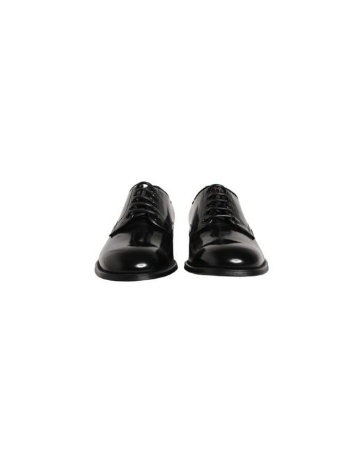 Dolce & Gabbana Red Calfskin Leather Derby Dress Shoes for men
