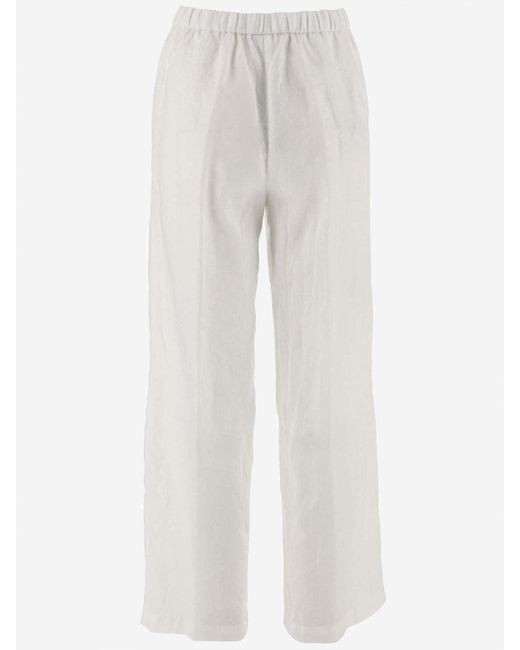 Aspesi White Linen Pants