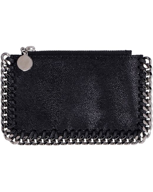 Stella McCartney Black Card Holder Polyester Wallets & Purses