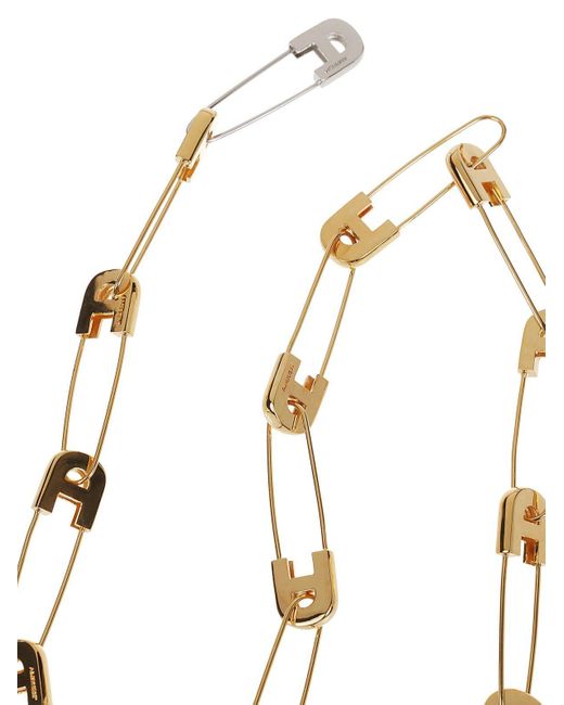 Ambush Metallic Safety Pin Link Necklace for men