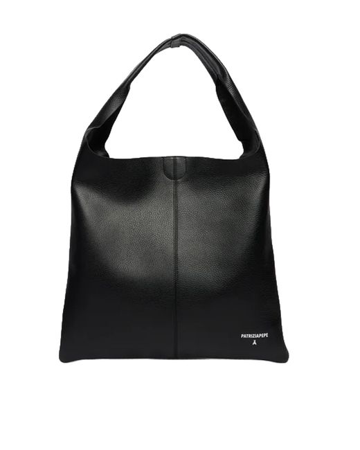 Patrizia Pepe Black Shoulder Bag Urban City Leather