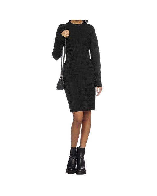 Givenchy Black Logo Jaquard Dress