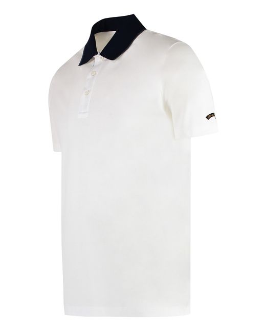 Paul & Shark Black Short Sleeve Cotton Polo Shirt for men