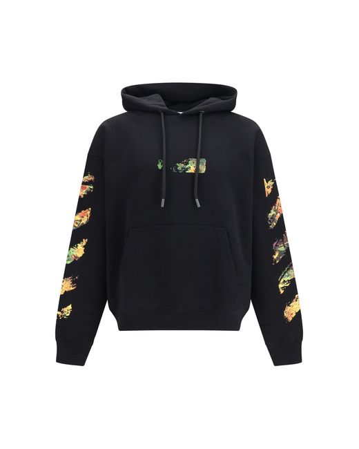 Off-White c/o Virgil Abloh Blue Spray Arrow Hoodie Cotton Sweatshirts for men