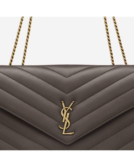 Saint Laurent Black Loulou Large Quilted Lamb Leather Bag Shoulder
