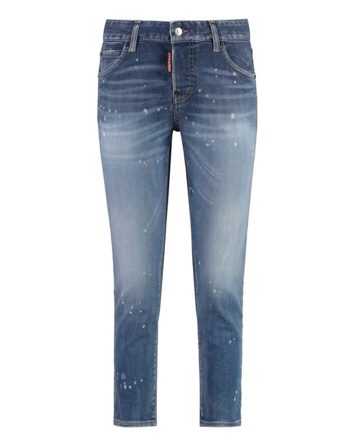 DSquared² Blue Cool Girl Cropped Jeans