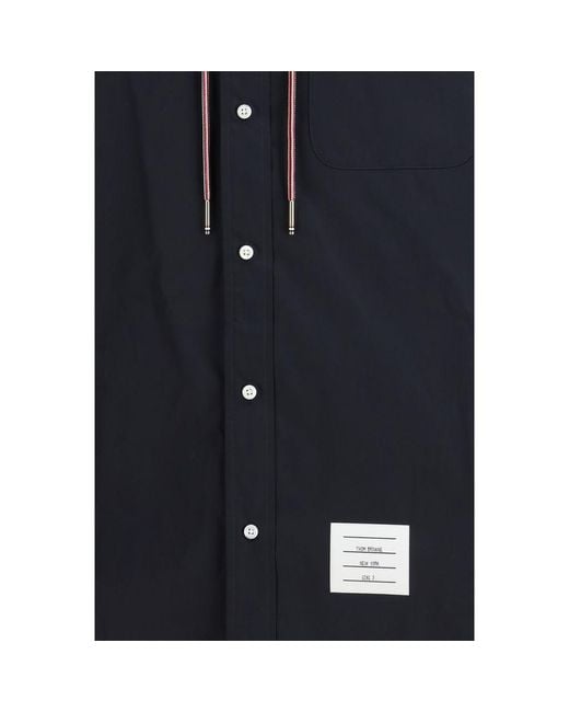 Thom Browne Blue Polyamide Shell Jacket Clothing for men