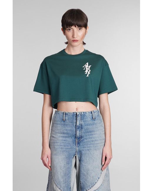 Amiri Tshirt In Green Cotton Lyst