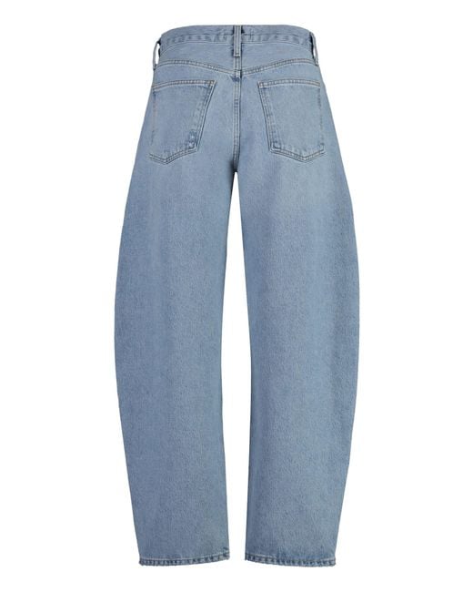 Agolde Blue Balloon 5-Pocket Straight-Leg Jeans